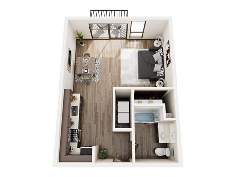 a1 floor plan  studio  503 square feet  the clubhouse
